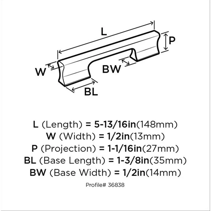 Amerock Status (128mm) Center to Center Rectangular Bar Drawer Pull - Image 8