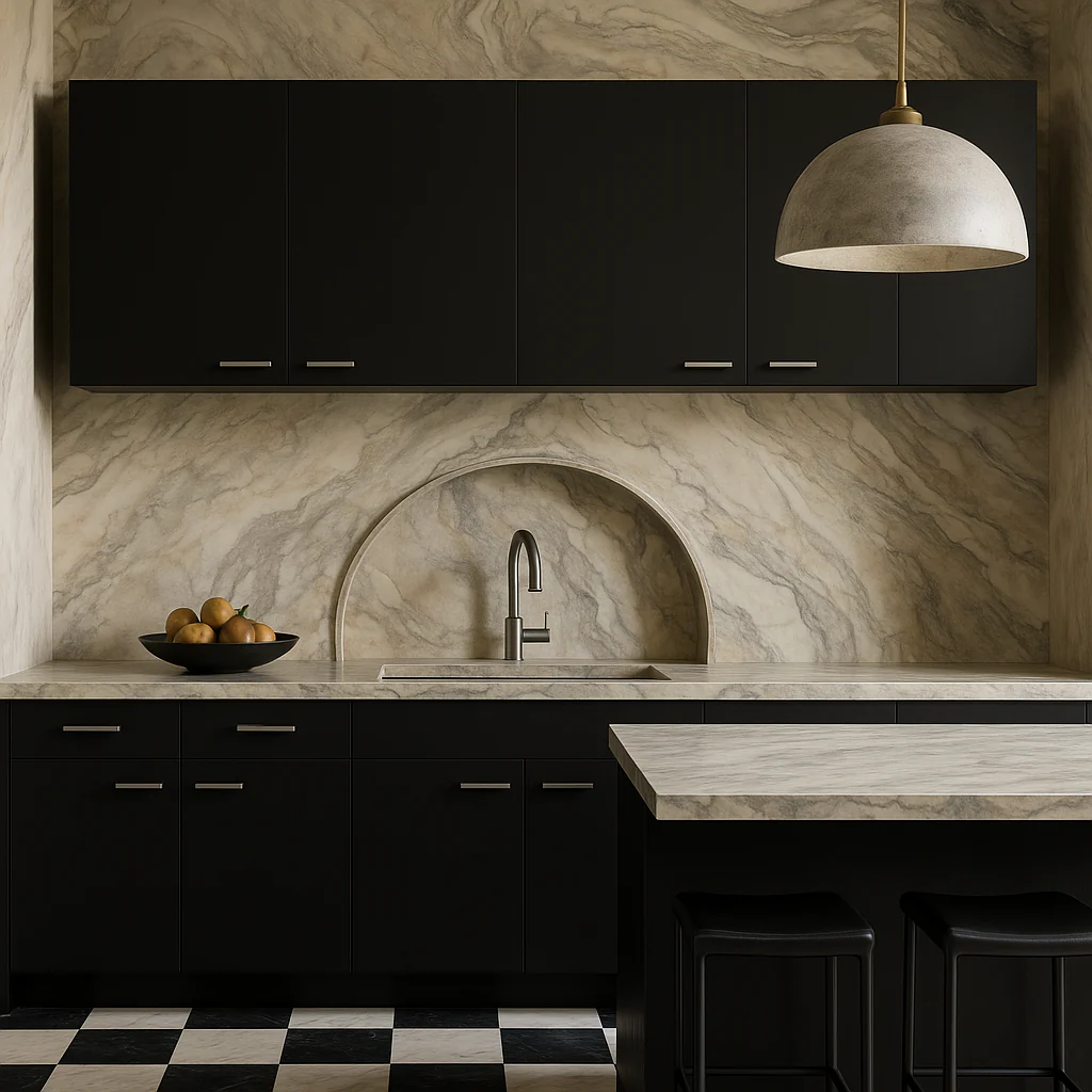 Amucolo Black White Wood Wall Kitchen Cabinet with Double Doors - 39.37 in. W x 12.6 in. D x 19.29 in. H - Image 3