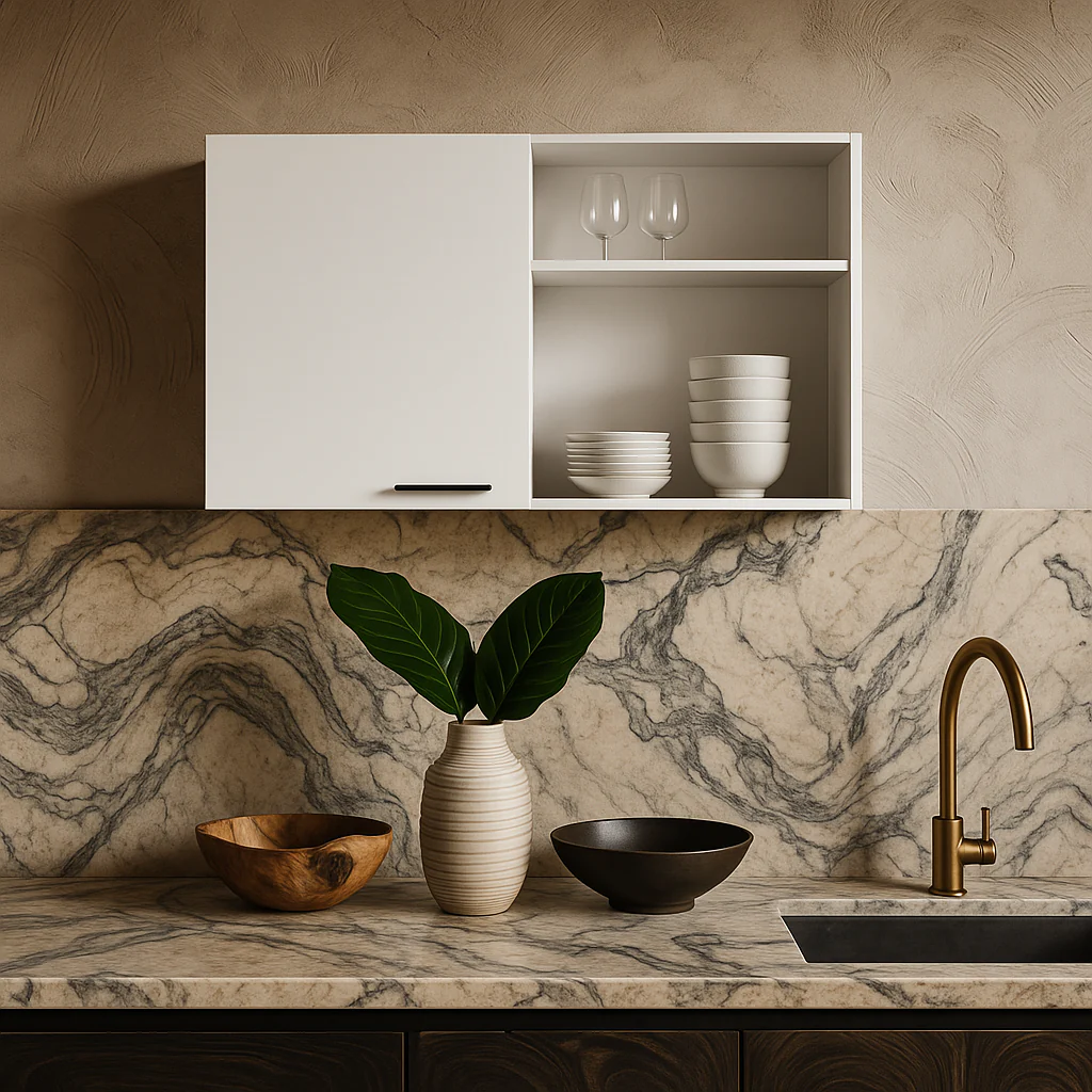 Amucolo White Wood Wall Kitchen Cabinet - 39.37 in. W x 15.75 in. D x 23.62 in. H - Image 3
