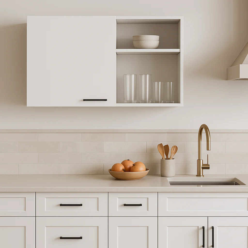 Amucolo White Wood Wall Kitchen Cabinet - Ready to Assemble - Image 3