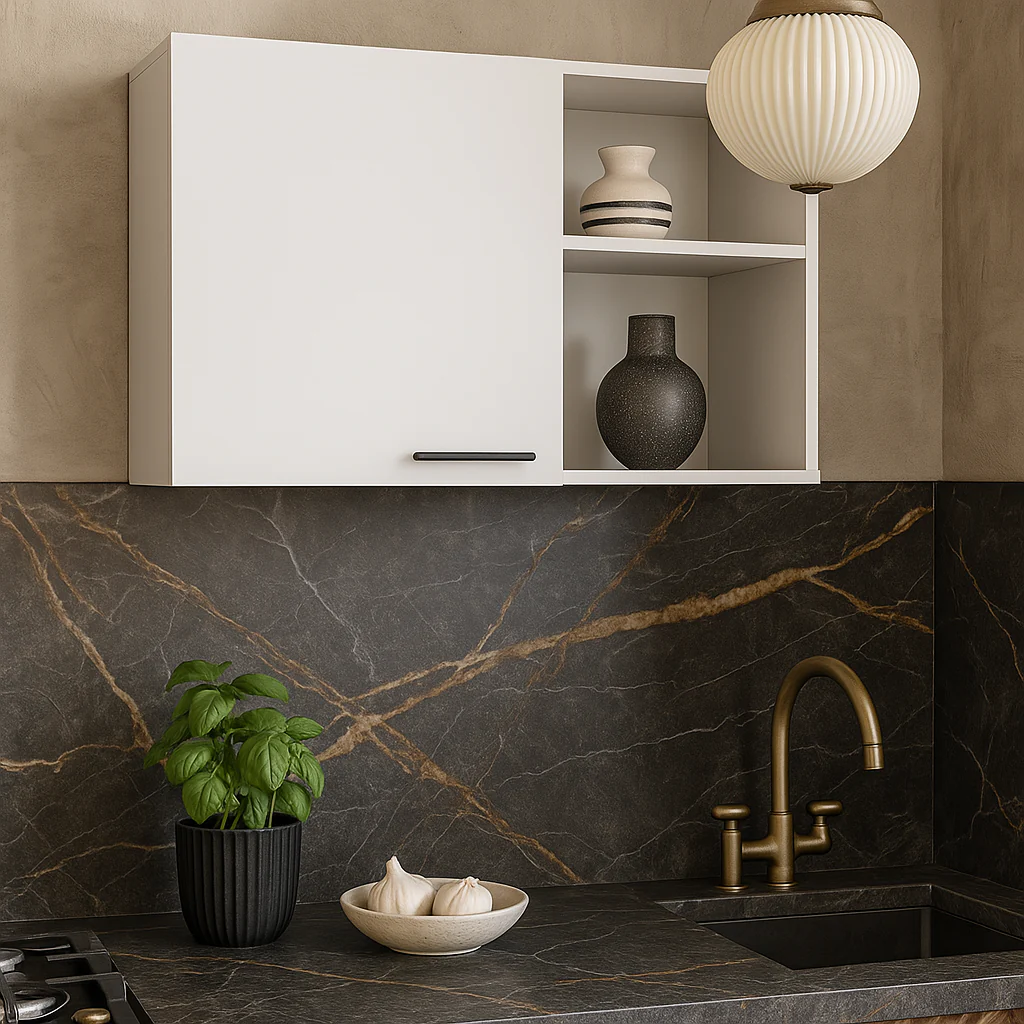 Amucolo White Wood Wall Kitchen Cabinet - Ready to Assemble - Image 4