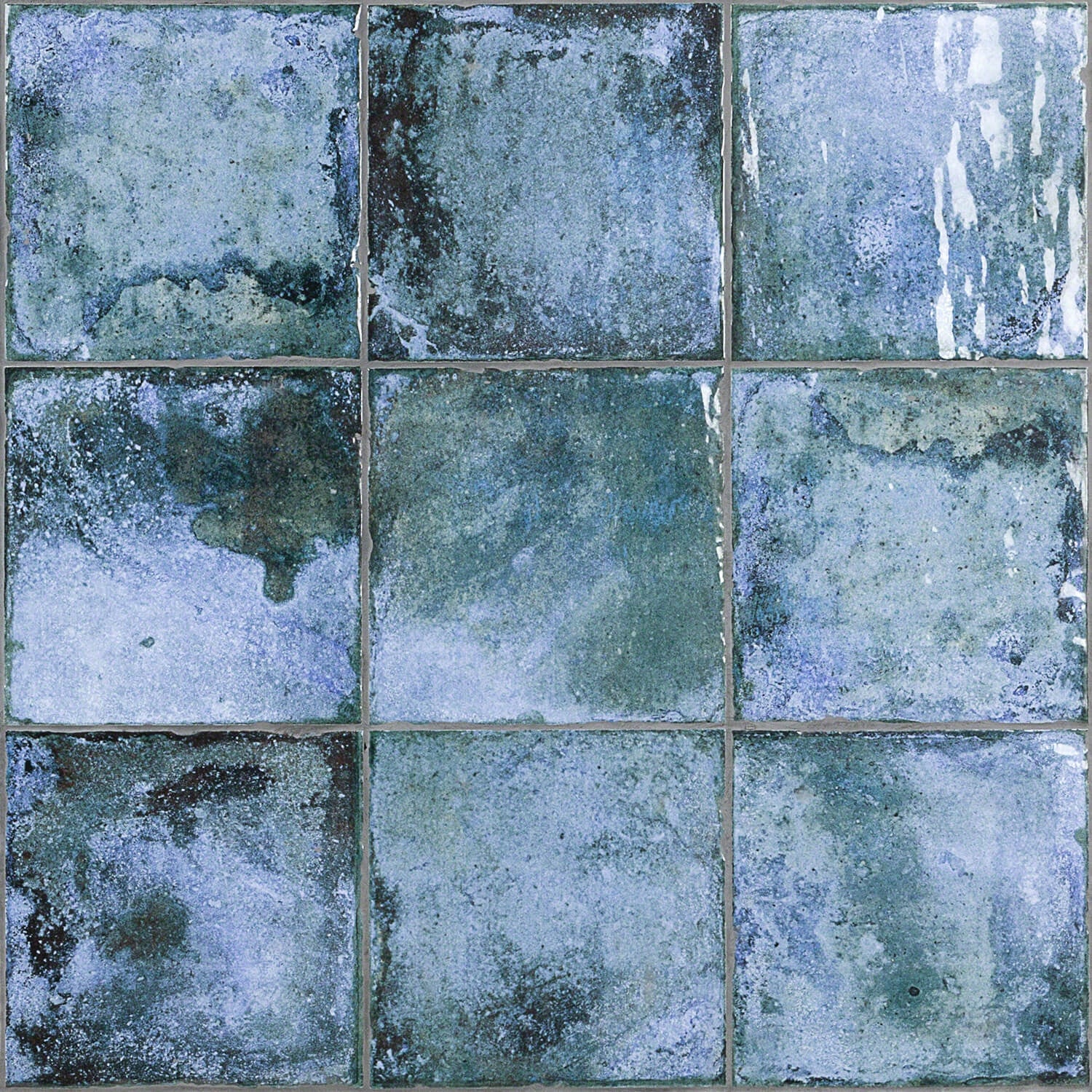 Angela Harris Dunmore Blue 8x8 Polished Ceramic Wall Tile - Image 2