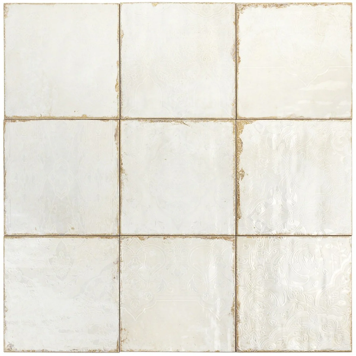 Angela Harris Dunmore Tirreno Decor 8x8 Polished Ceramic Wall Tile - White - Image 2