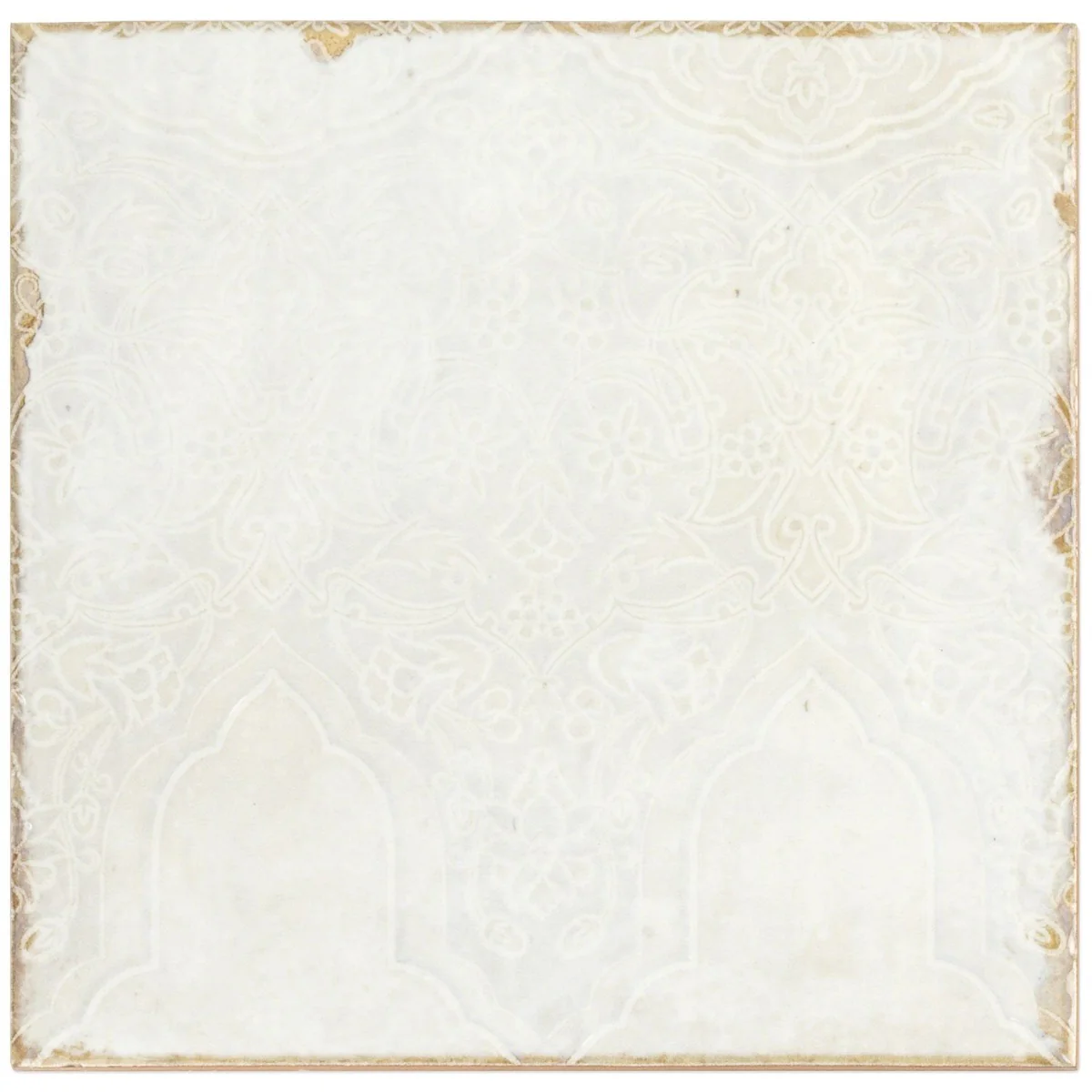 Angela Harris Dunmore Tirreno Decor 8x8 Polished Ceramic Wall Tile - White - Image 3