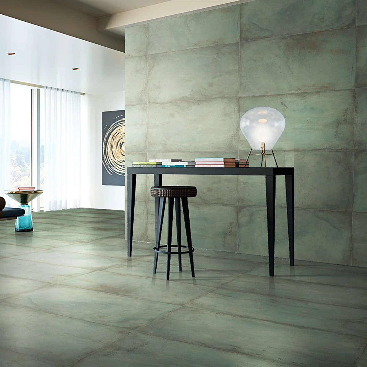 Angela Harris Flatiron Aquamarine 24x48 Semi-Polished Porcelain Tile - Image 4