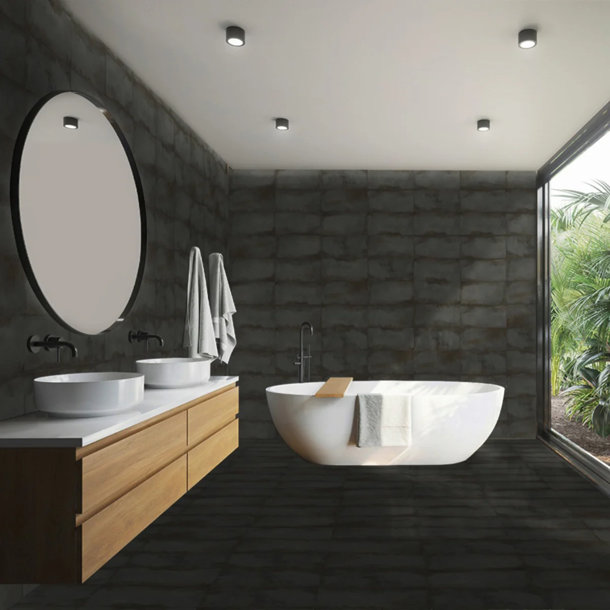 Angela Harris Flatiron Black 12x24 Matte Porcelain Tile - Image 6