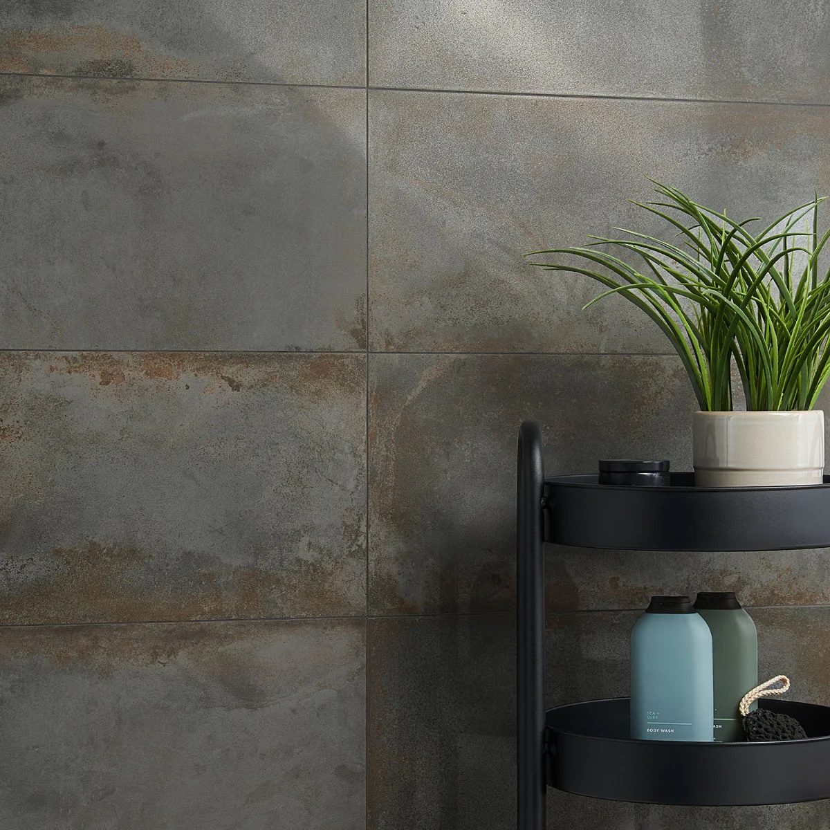 Angela Harris Flatiron Graphite Gray 12x24 Semi-Polished Porcelain Tile - Image 4