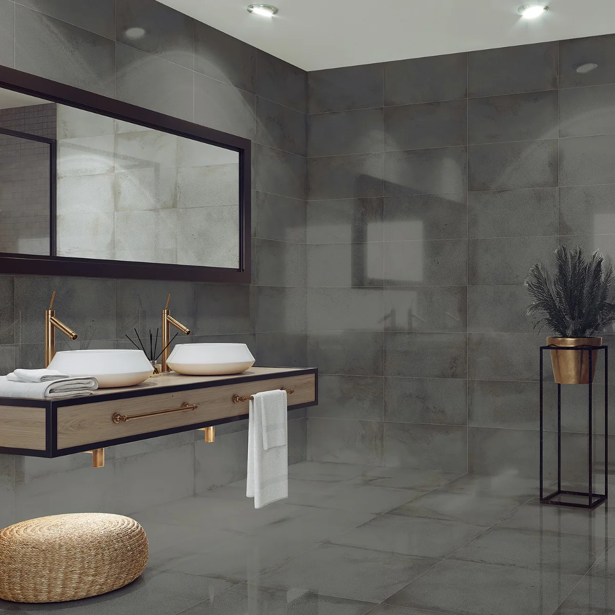 Angela Harris Flatiron Graphite Gray 12x24 Semi-Polished Porcelain Tile - Image 6