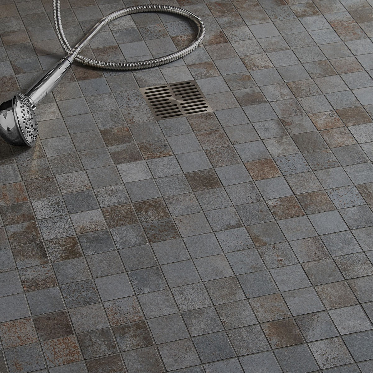 Angela Harris Flatiron Graphite Gray 2x2 Matte Porcelain Mosaic Tile - Image 2