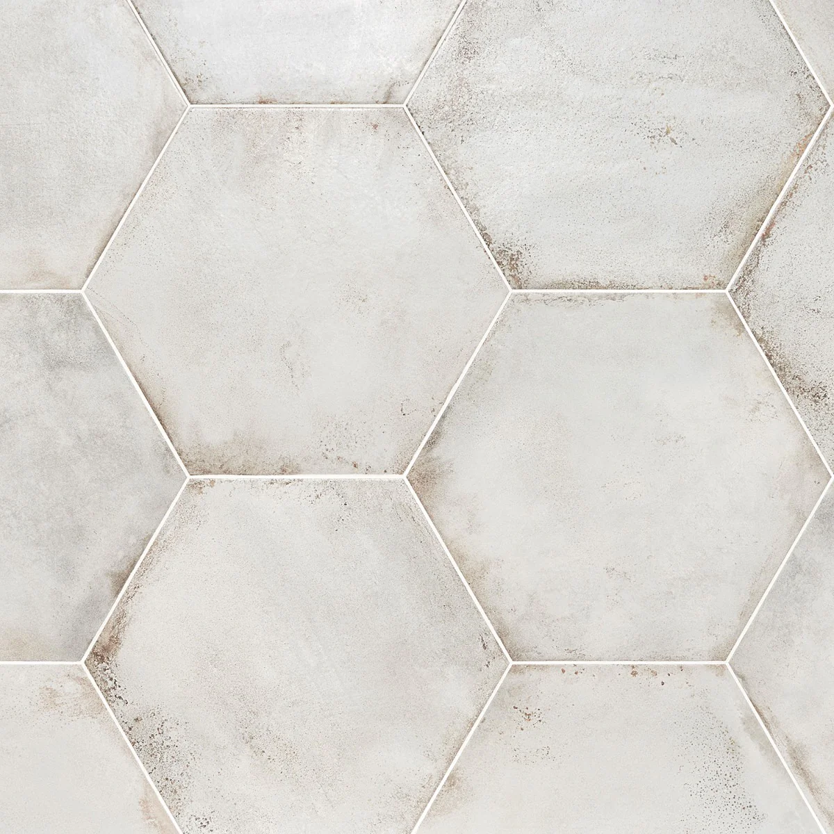 Angela Harris Flatiron White 20" Hexagon Matte Porcelain Tile - Image 2