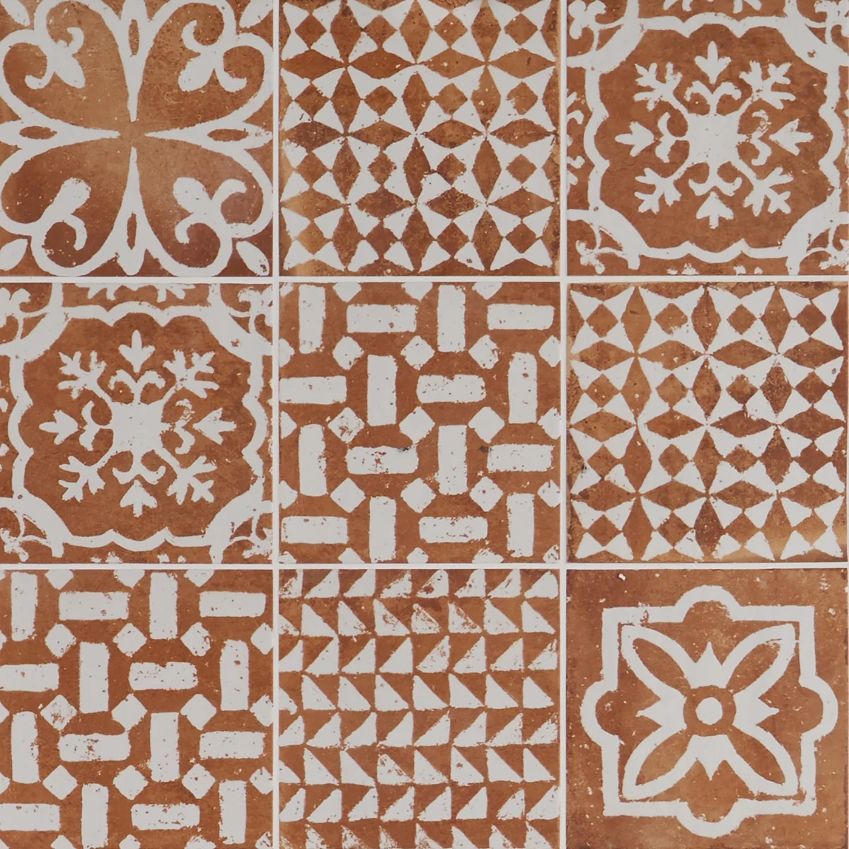 Angela Harris Mediterra Kasma Terracotta Décor 8x8 Matte Porcelain Tile - Image 5