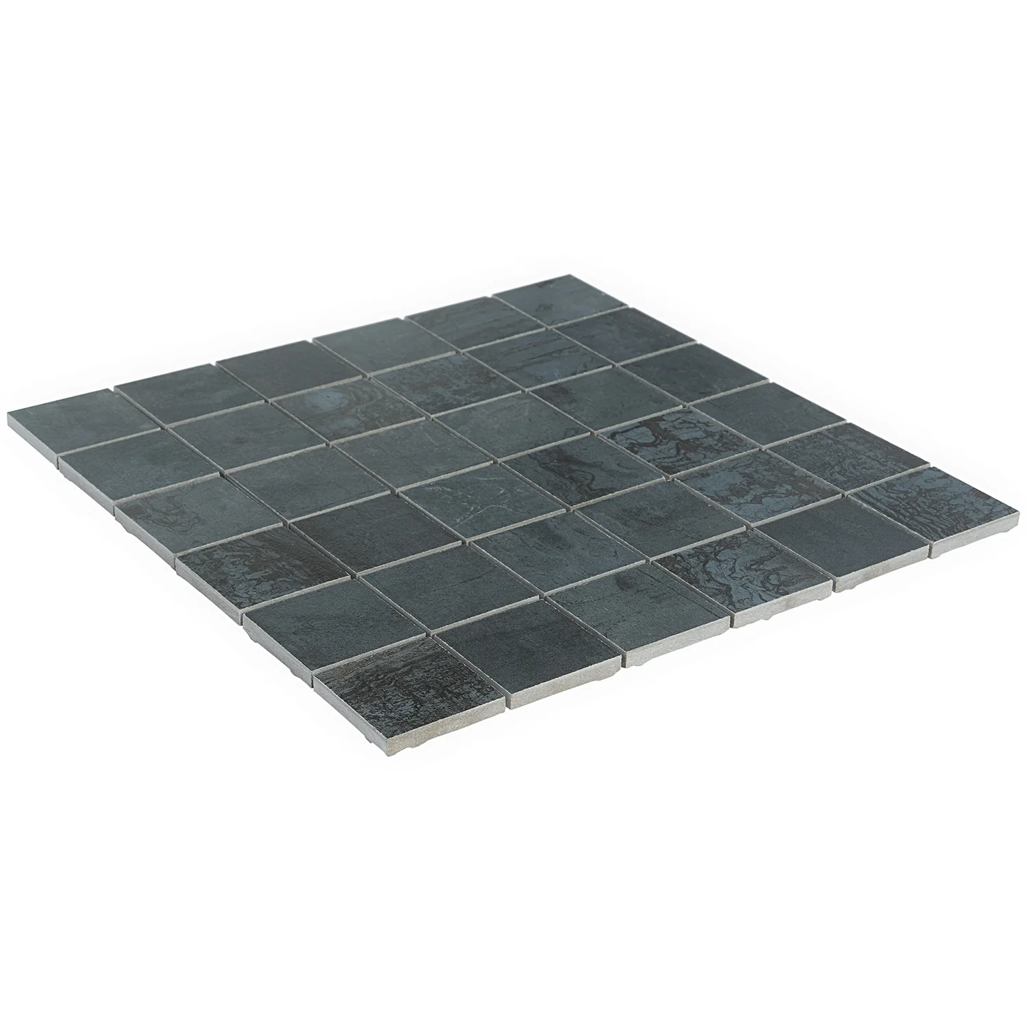 Angela Harris Metallic Blue Matte Porcelain Mosaic Tile 2x2 - Image 2