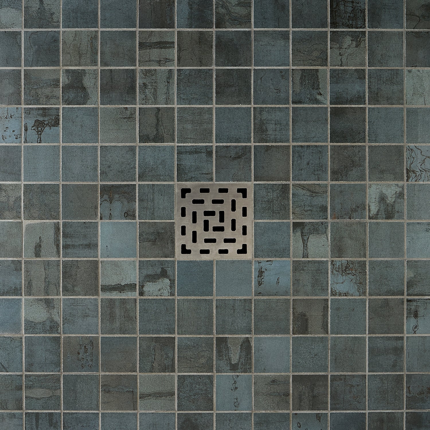 Angela Harris Metallic Blue Matte Porcelain Mosaic Tile 2x2 - Image 3