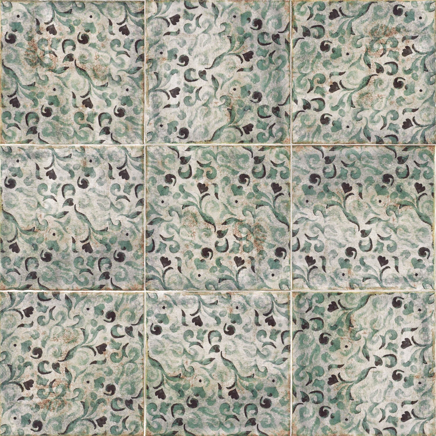 Angela Harris Savona Green 8x8 Polished Ceramic Wall Tile - Image 2