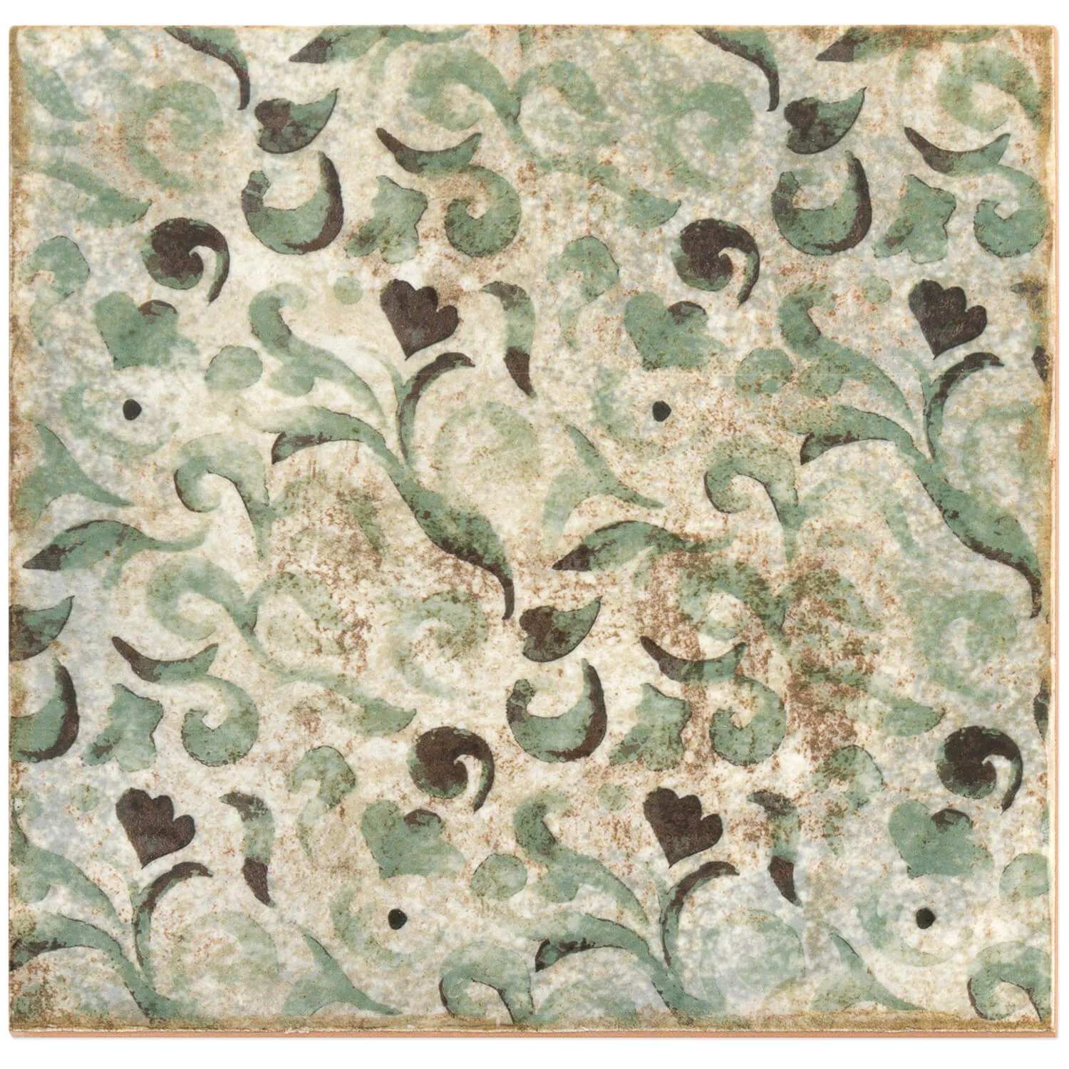 Angela Harris Savona Green 8x8 Polished Ceramic Wall Tile - Image 3