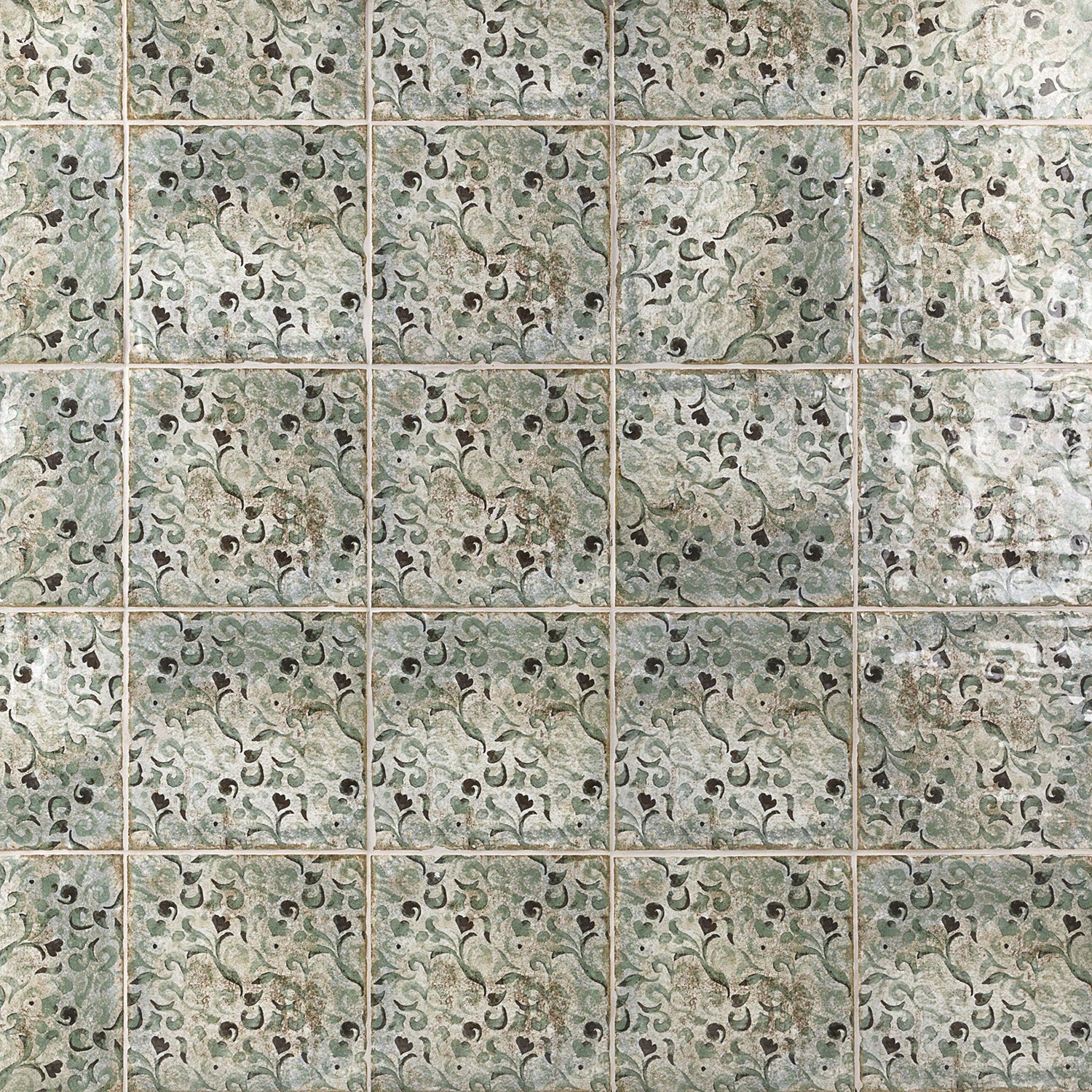 Angela Harris Savona Green 8x8 Polished Ceramic Wall Tile - Image 7