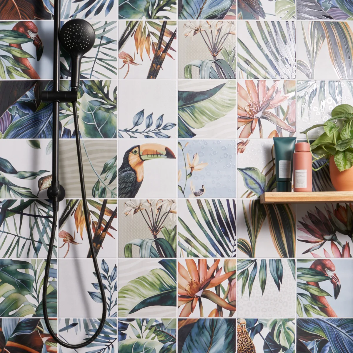 Angela Harris Wilder Tikida Decor 8x8 Matte Ceramic Tile - Botanical Design - Image 3