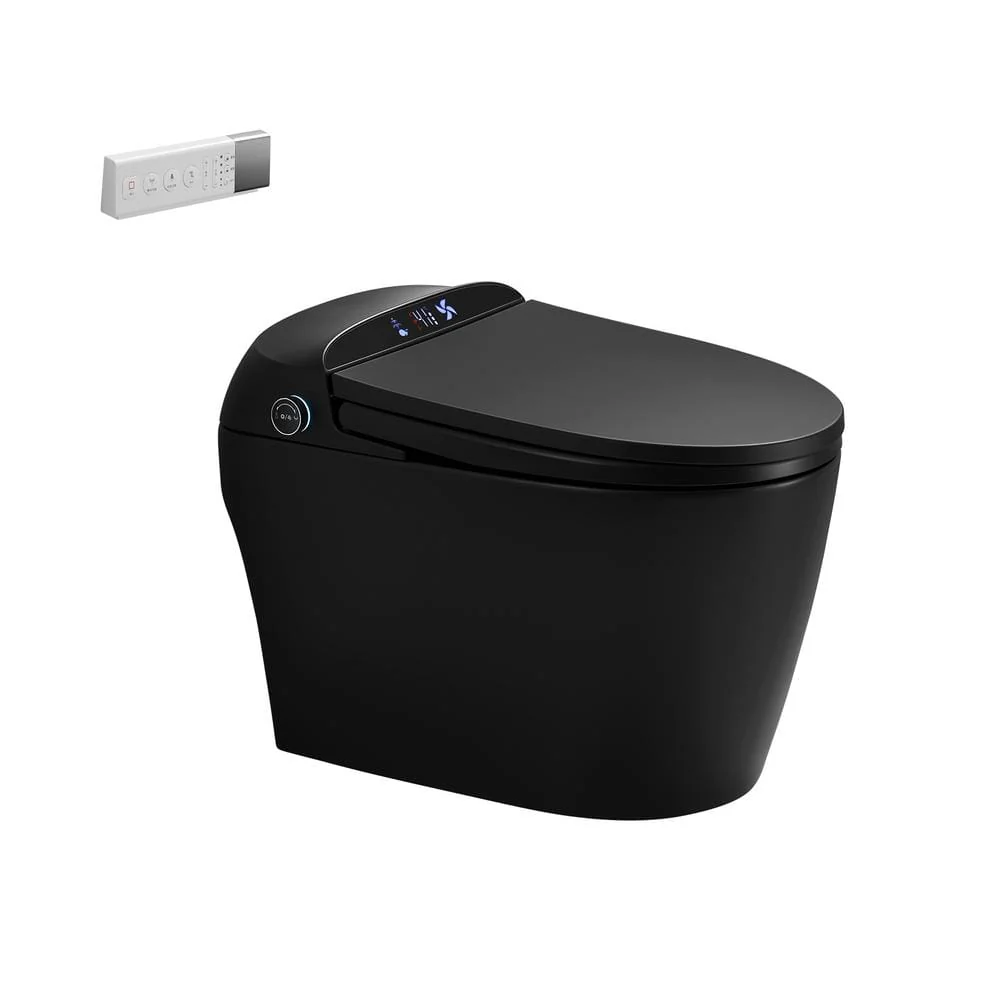 ANGELES HOME Black Smart Bidet Toilet with Heated Seat and Auto Flush - Image 6