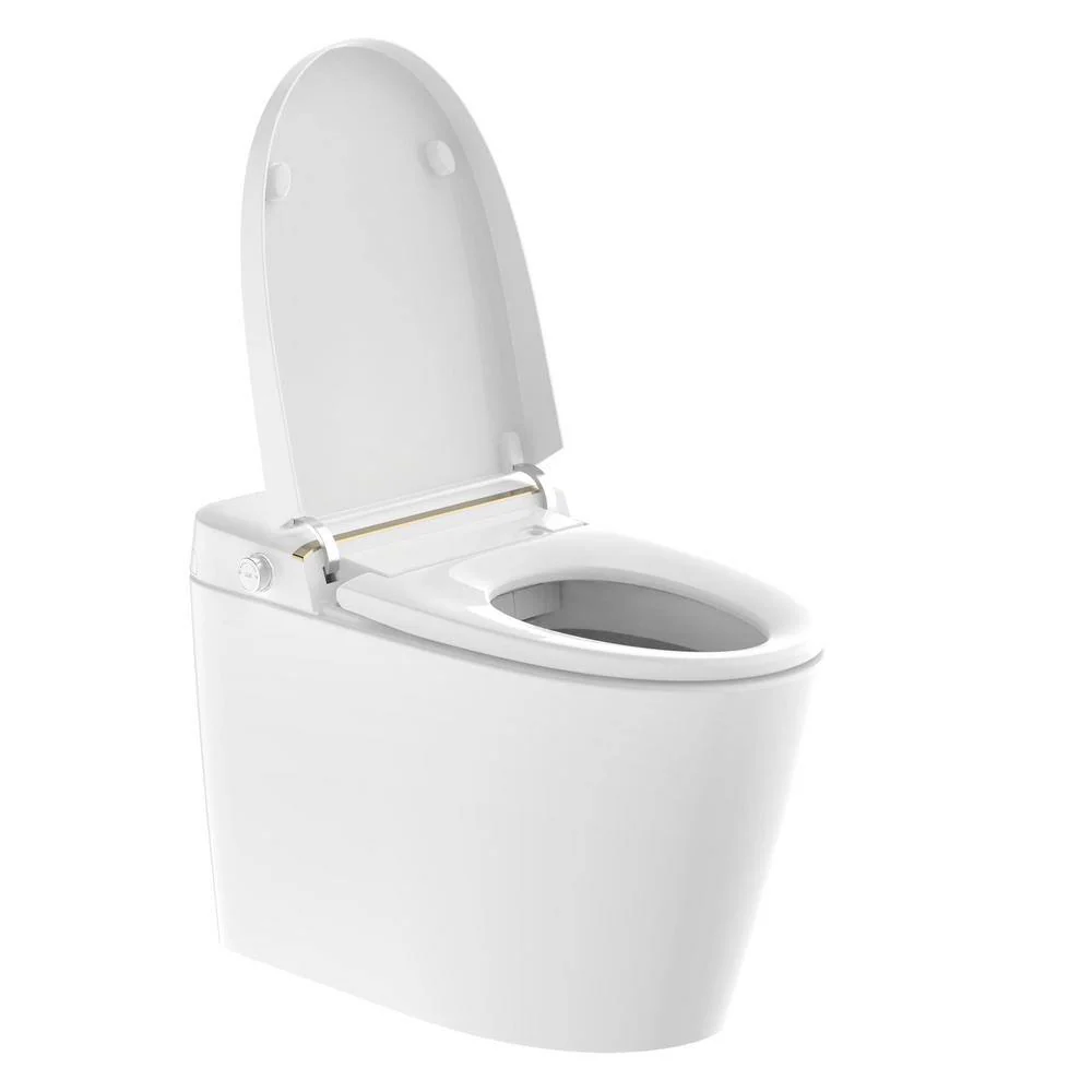 ANGELES HOME Elongated LED Smart Toilet with Automatic Flush and Heated Seat - Image 3