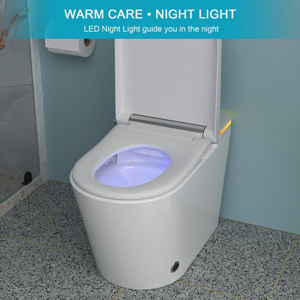 ANGELES HOME Elongated Smart Bidet Toilet with Heated Seat and LED Night Light - Image 7