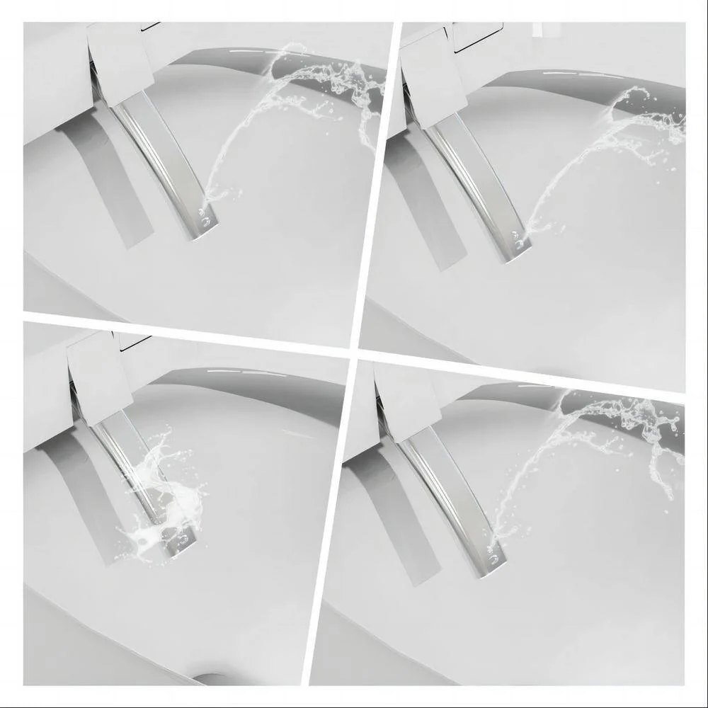 ANGELES HOME Elongated Smart Toilet Bidet with Adjustable Sprayer & Deodorizing in White - Image 4