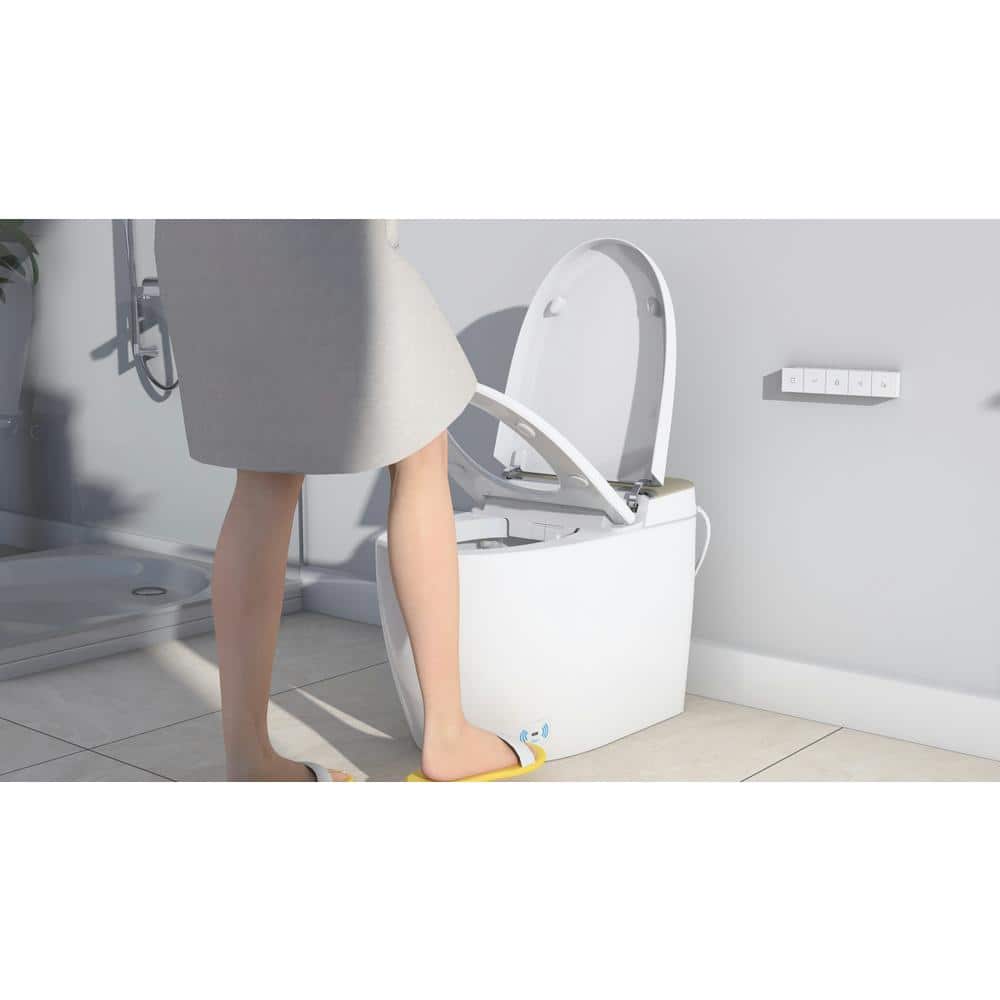 ANGELES HOME Elongated Smart Toilet with Auto Open/Close, Heated Seats, and Remote Control - Image 5