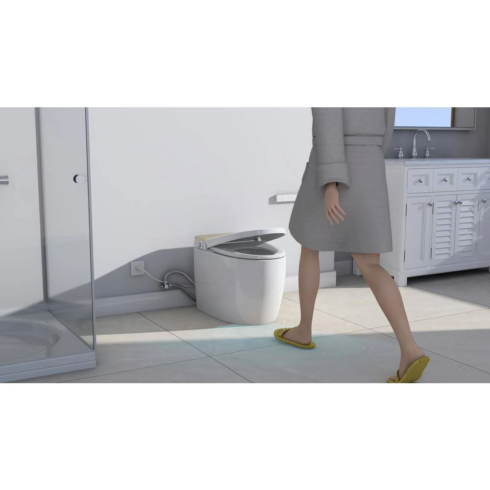 ANGELES HOME Elongated Smart Toilet with Auto Open/Close, Heated Seats, and Remote Control - Image 8
