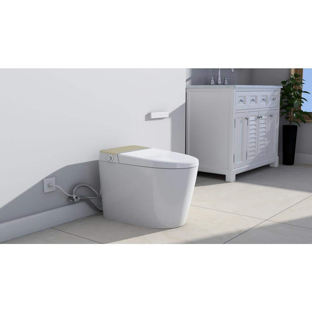 ANGELES HOME Elongated Smart Toilet with Auto Open/Close, Heated Seats, and Remote Control - Image 9