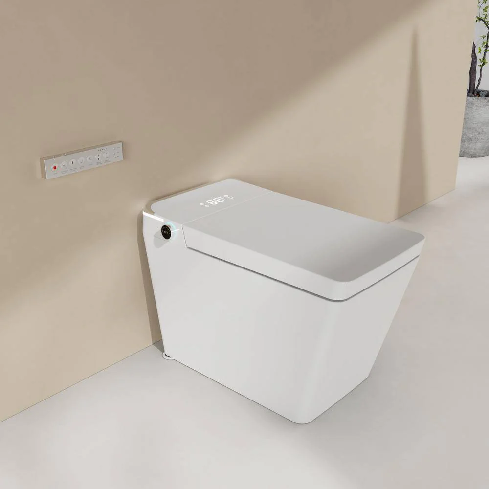 ANGELES HOME Rectangular Bidet Toilet with Auto Open/Close Lid & Night Light - Image 2