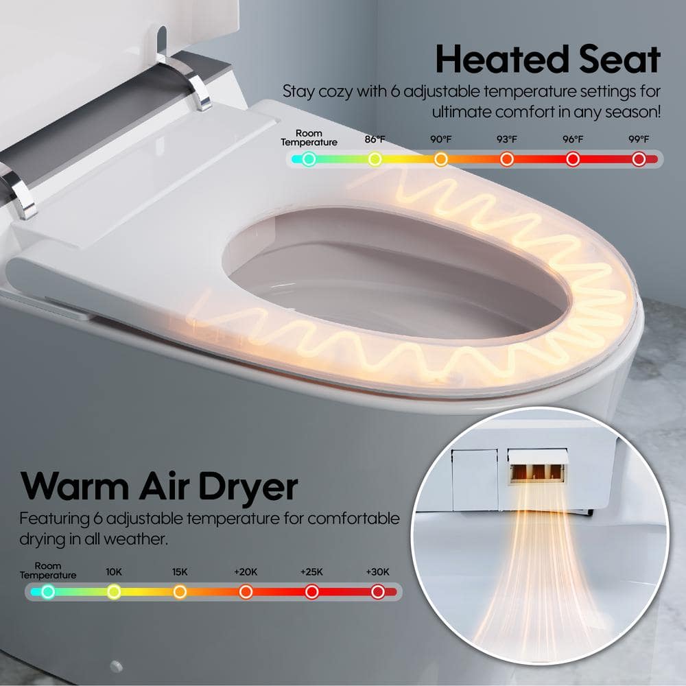 ANGELES HOME Smart Bidet Toilet with Built-in Tank, Auto Flush & UV Sterilization - Image 10