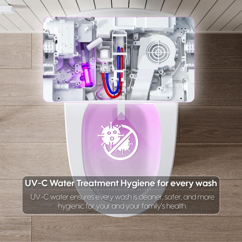 ANGELES HOME Smart Bidet Toilet with Built-in Tank, Auto Flush & UV Sterilization - Image 7