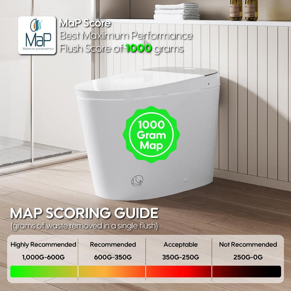 ANGELES HOME Smart Bidet Toilet with Built-in Tank, Auto Flush & UV Sterilization - Image 9
