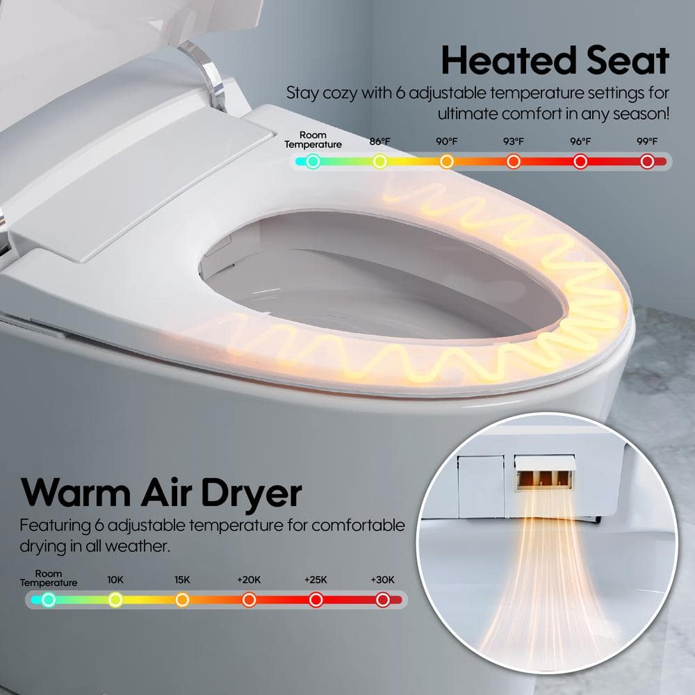 ANGELES HOME Smart Bidet Toilet with Heated Seat and Auto Features - Image 5