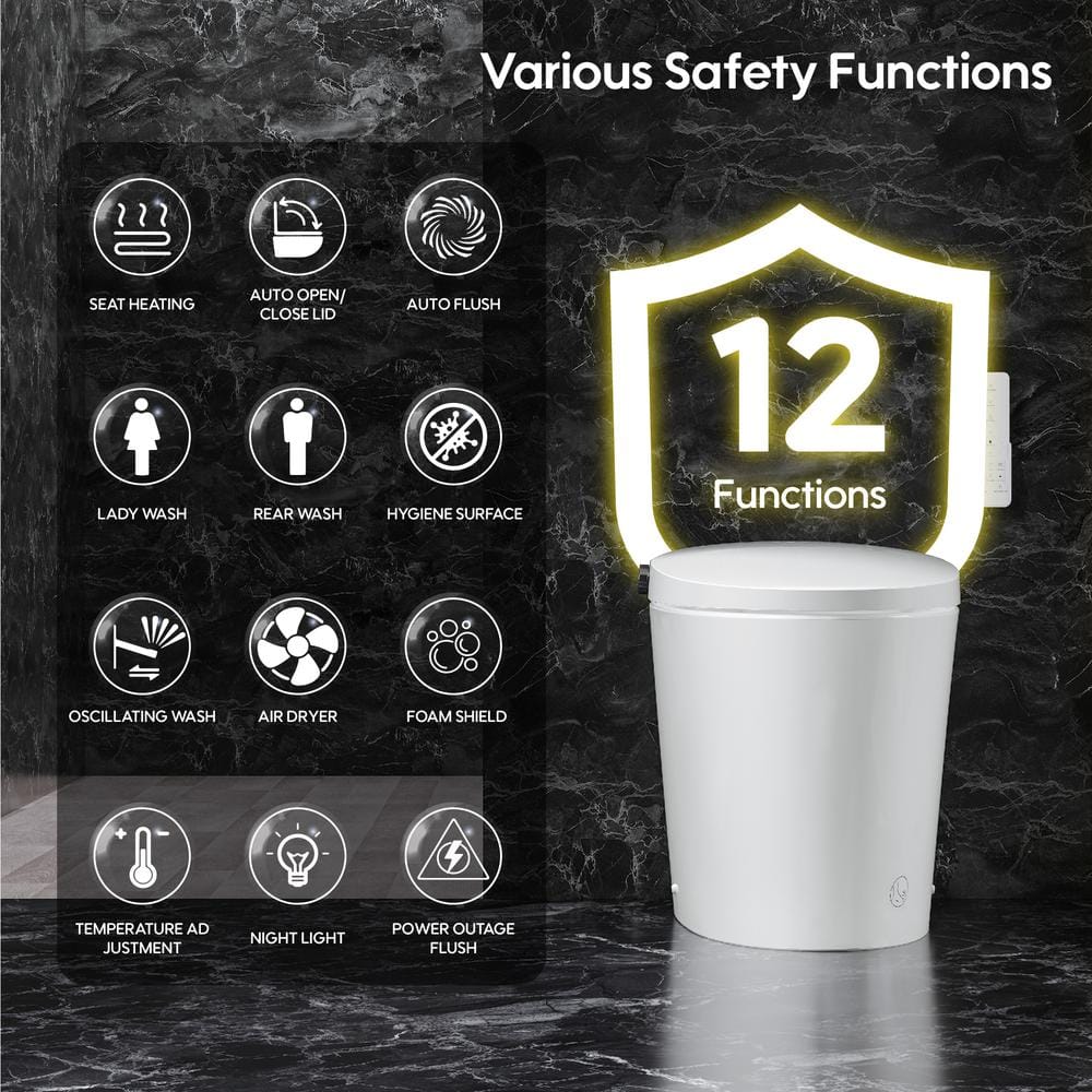 ANGELES HOME Smart Bidet Toilet with Heated Seat and Auto Features - Image 6
