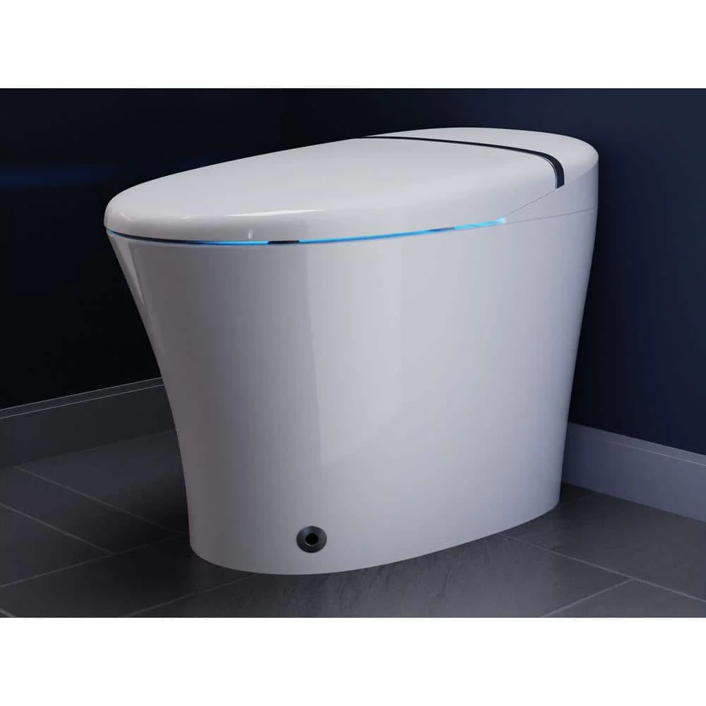 ANZZI ENVO Aura Smart Bidet Toilet with Remote Control, Auto Flush, Heated Seat, and Deodorizer in White - Image 4