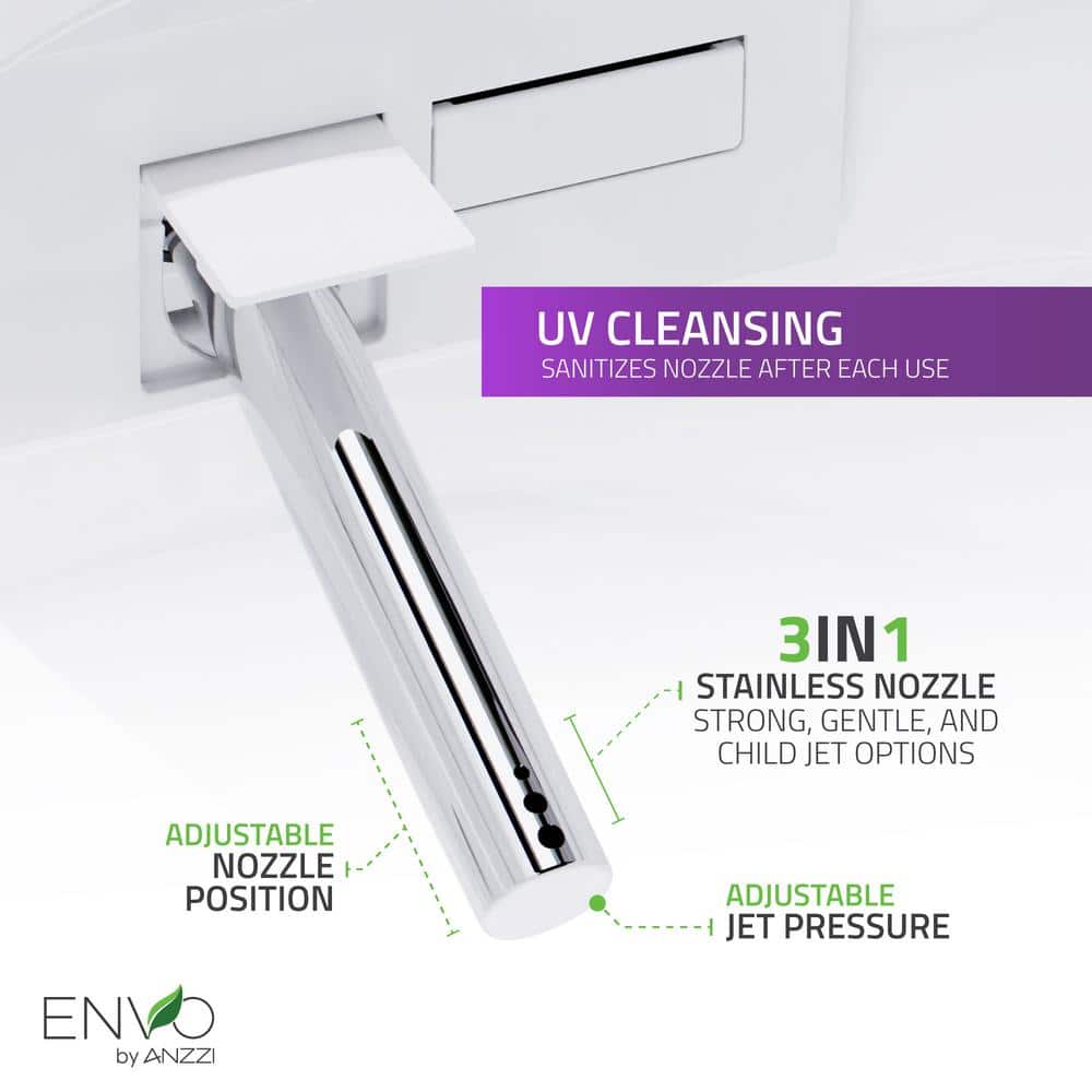 ANZZI ENVO Echo 1.28 GPF Smart Bidet Toilet with Heated Seat - Image 5