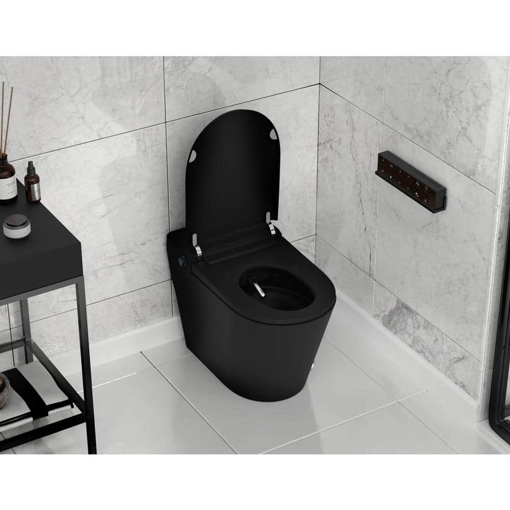 ANZZI ENVO Echo Smart Bidet Toilet in Matte Black with Auto Flush and Heated Seat - Image 9