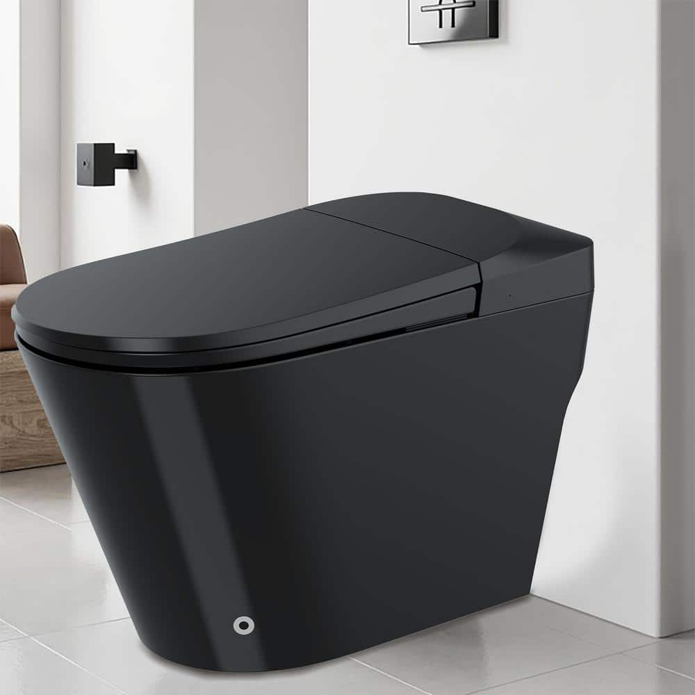 ANZZI ENVO Resonance Smart Bidet Toilet in Matte Black with Voice and Wifi Control - Image 3