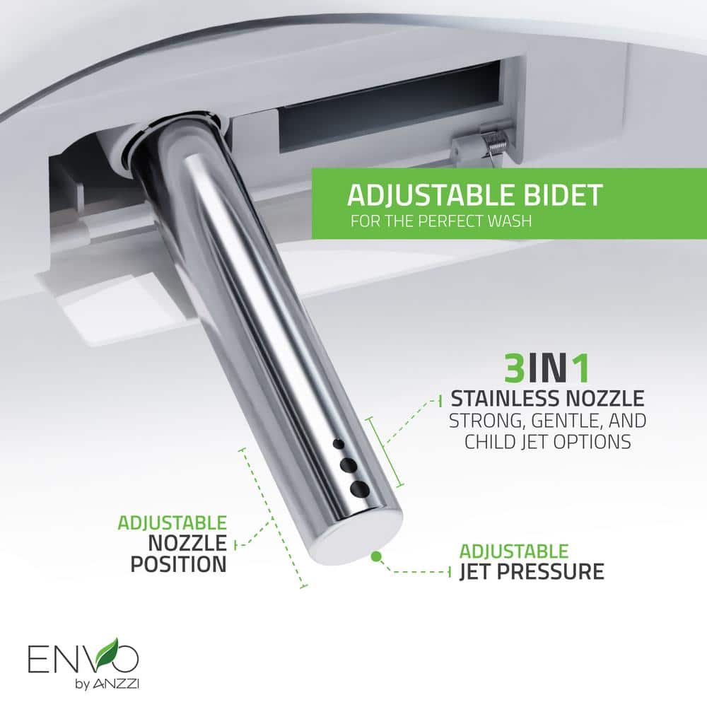 ANZZI ENVO Spirit Smart Bidet Toilet with Remote Control, Auto Flush, & Heated Seat - Image 4