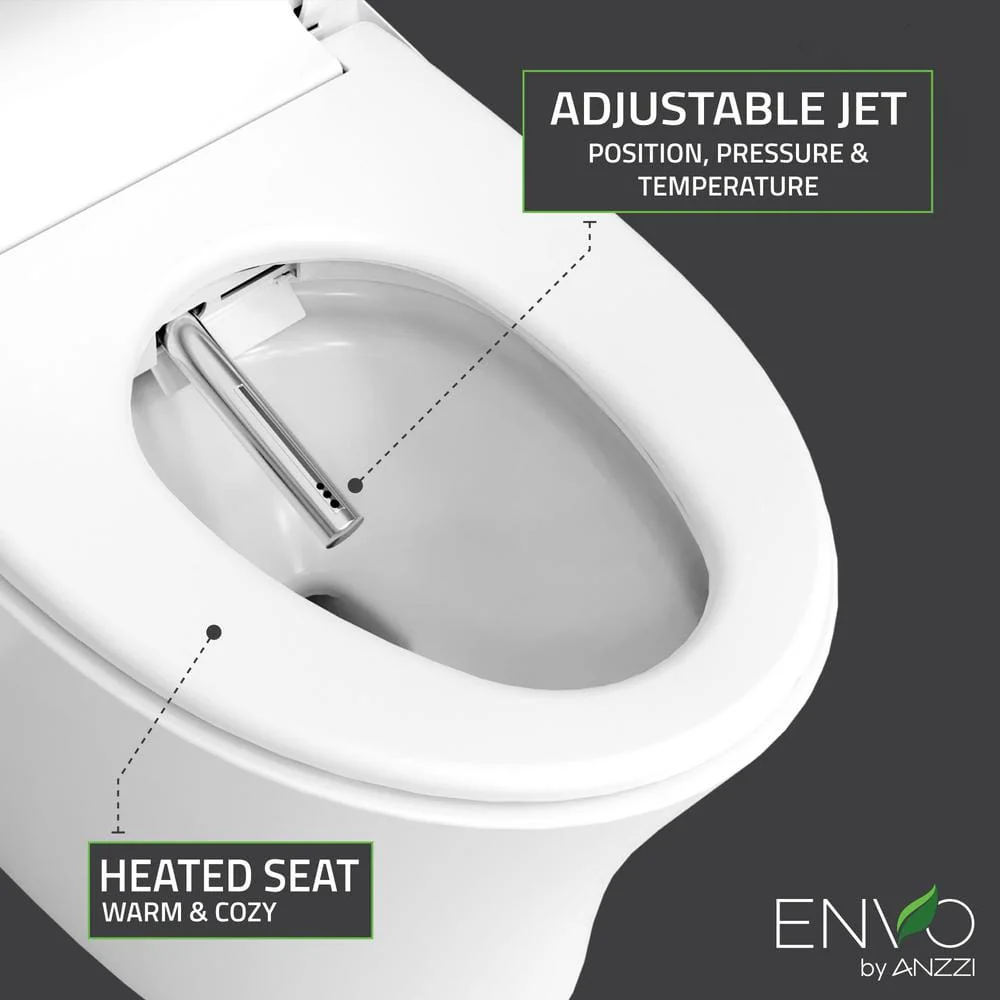 ANZZI ENVO Vail Elongated Smart Bidet Toilet with Remote Control and Heated Seat - Image 6
