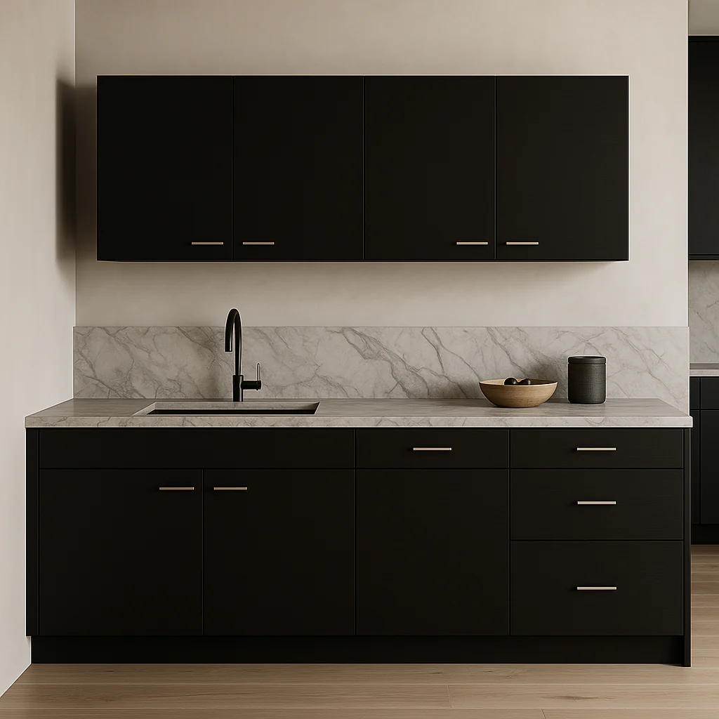 Aoibox Black Wall Cabinet with Double Door - 39.37 in. W x 12.59 in. D x 19.29 in. H - Image 2