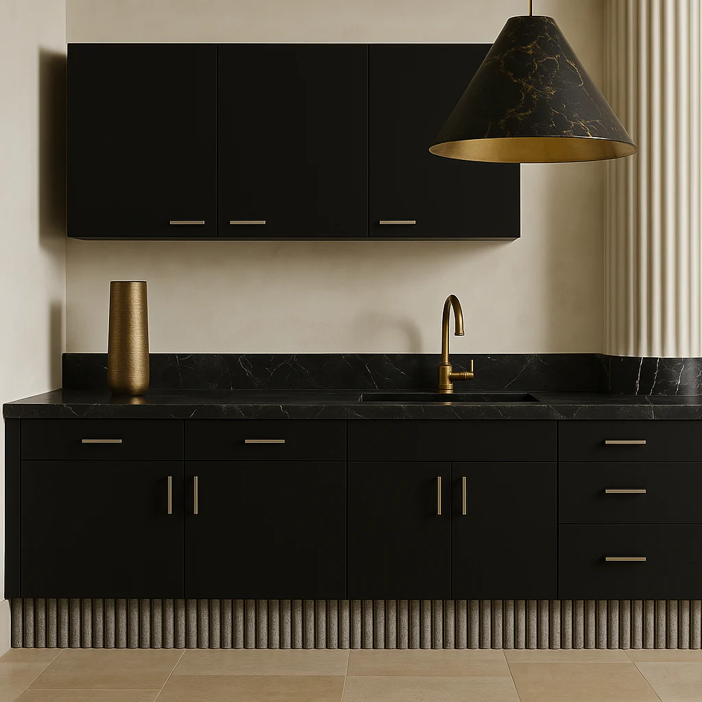 Aoibox Black Wall Cabinet with Double Door - 39.37 in. W x 12.59 in. D x 19.29 in. H - Image 4