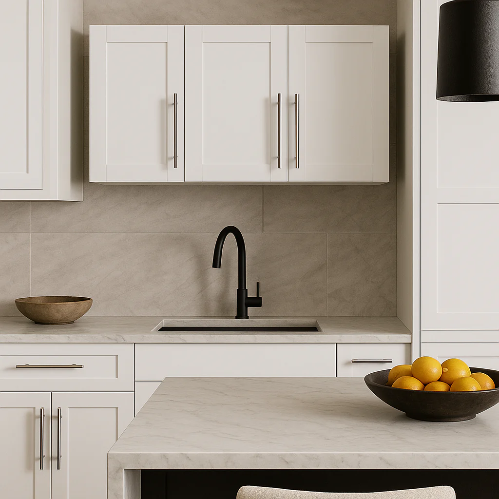 Aoibox Stackable Wall Mounted Upper Kitchen Cabinet, 15.75 in. W x 35.43 in. D x 19.69 in. H, White MDF - Image 4