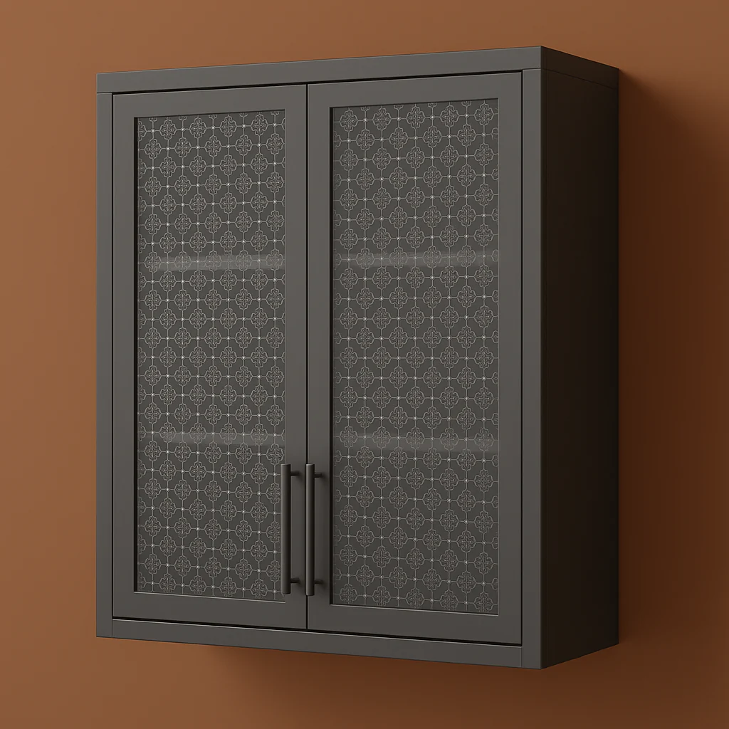Aoibox Steel Wall Mounted Cabinet with Glass Door, Black, 31.50 in. W x 11.80 in. D x 30 in. H - Image 5