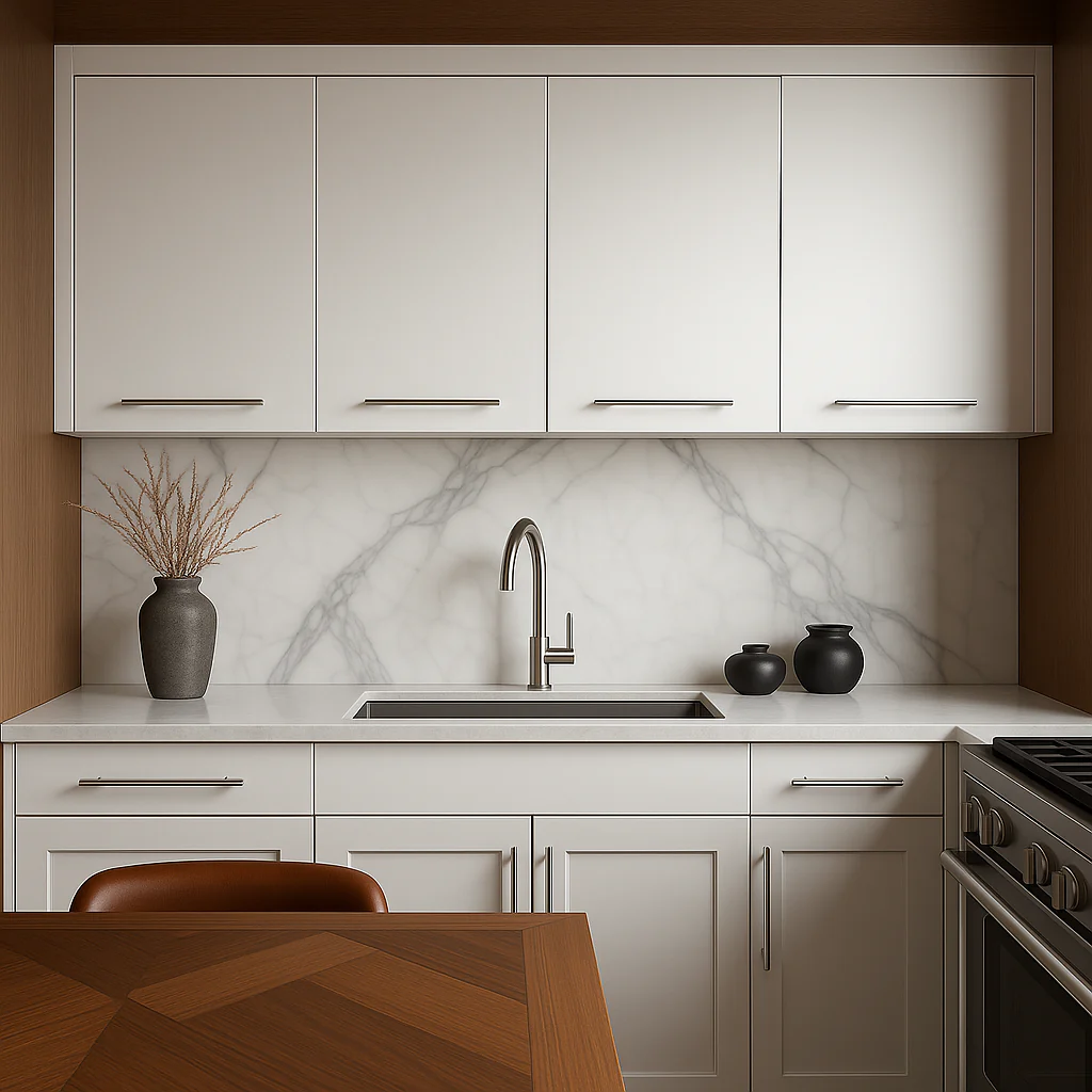 Aoibox Wall-Mounted Double Kitchen Cabinet, White, Ready-to-Assemble - Image 3
