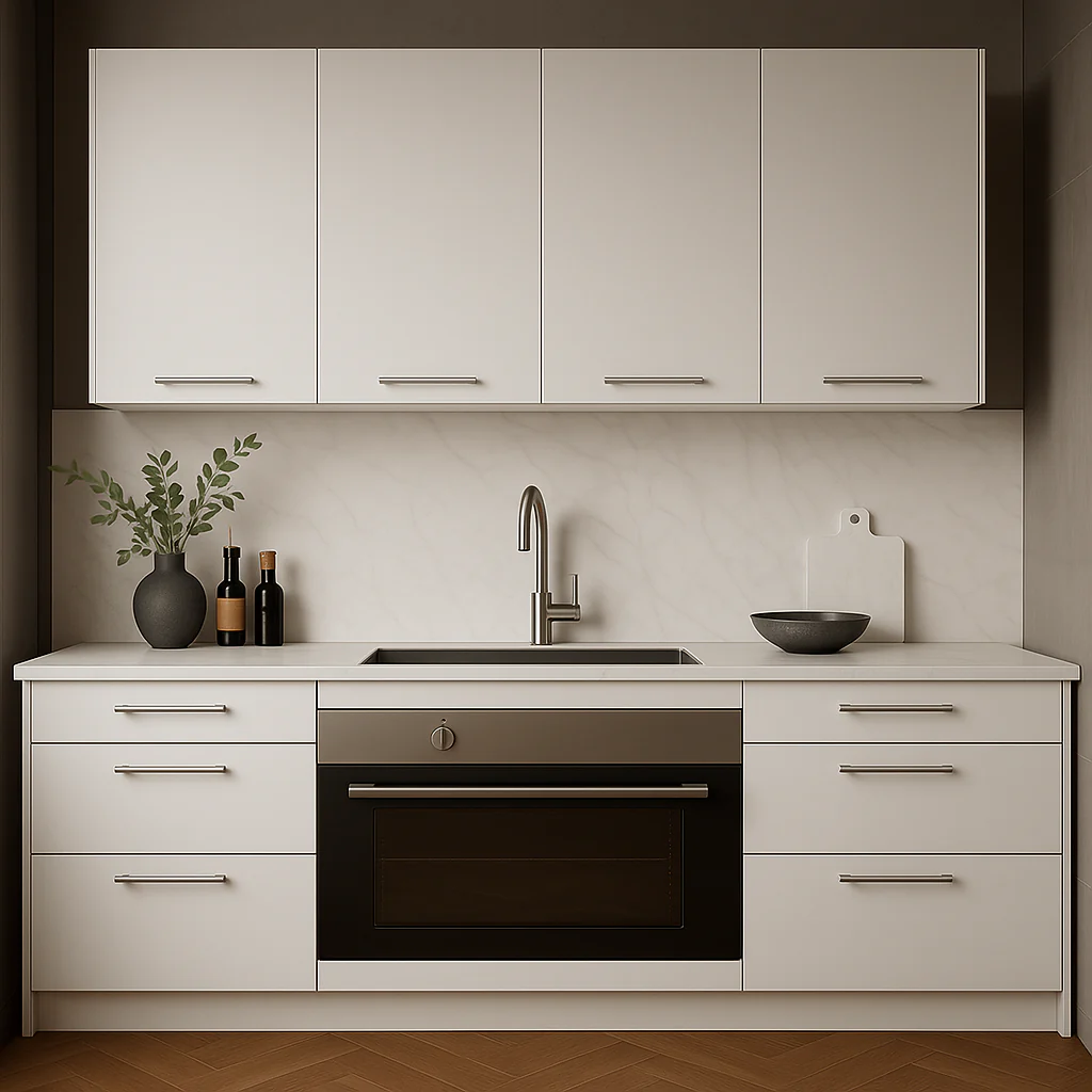 Aoibox Wall-Mounted Double Kitchen Cabinet, White, Ready-to-Assemble - Image 4