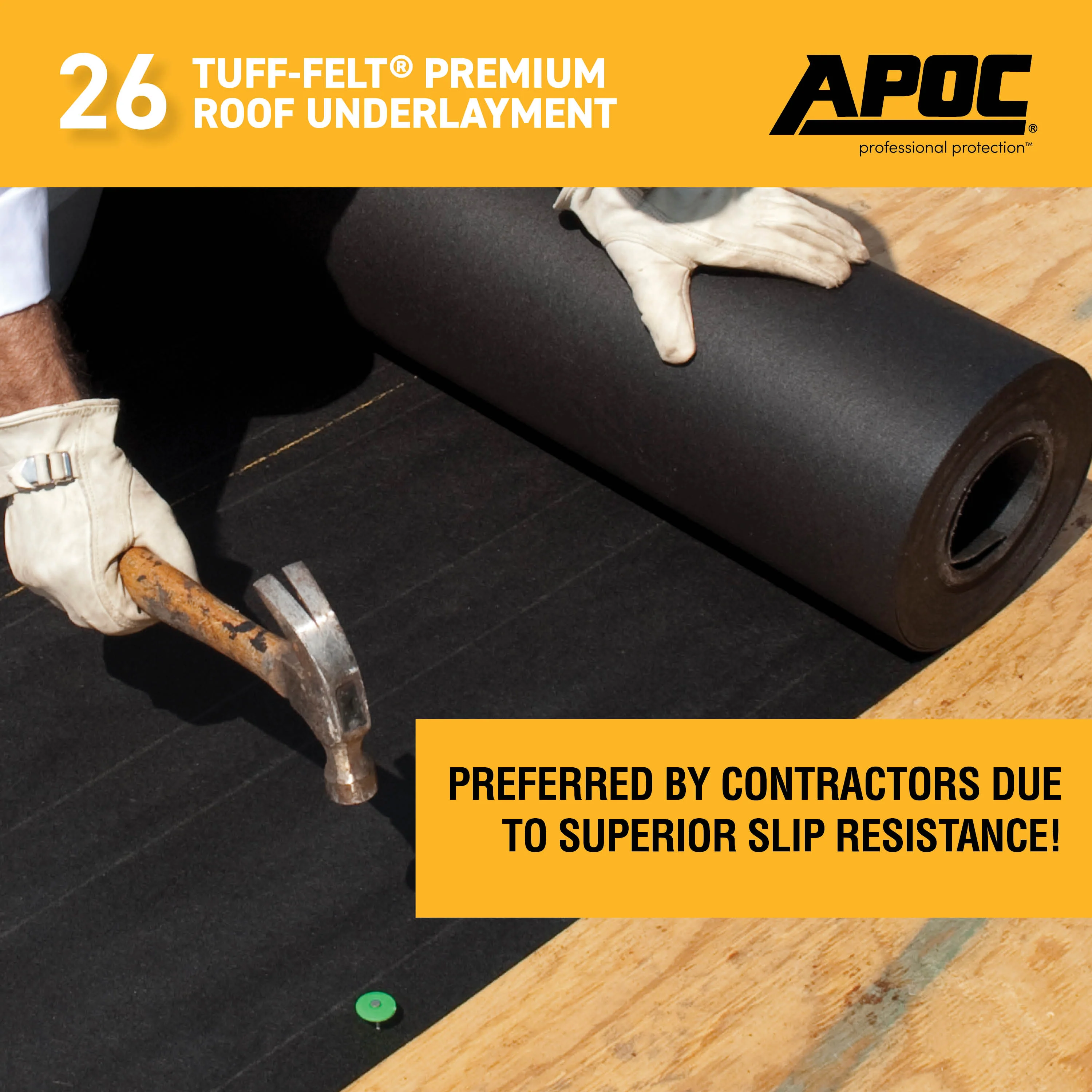 APOC #30 Tuff-Felt 36-in x 71.75-ft (200-sq ft) Felt Roof Underlayment — ASTM D226 - Image 4