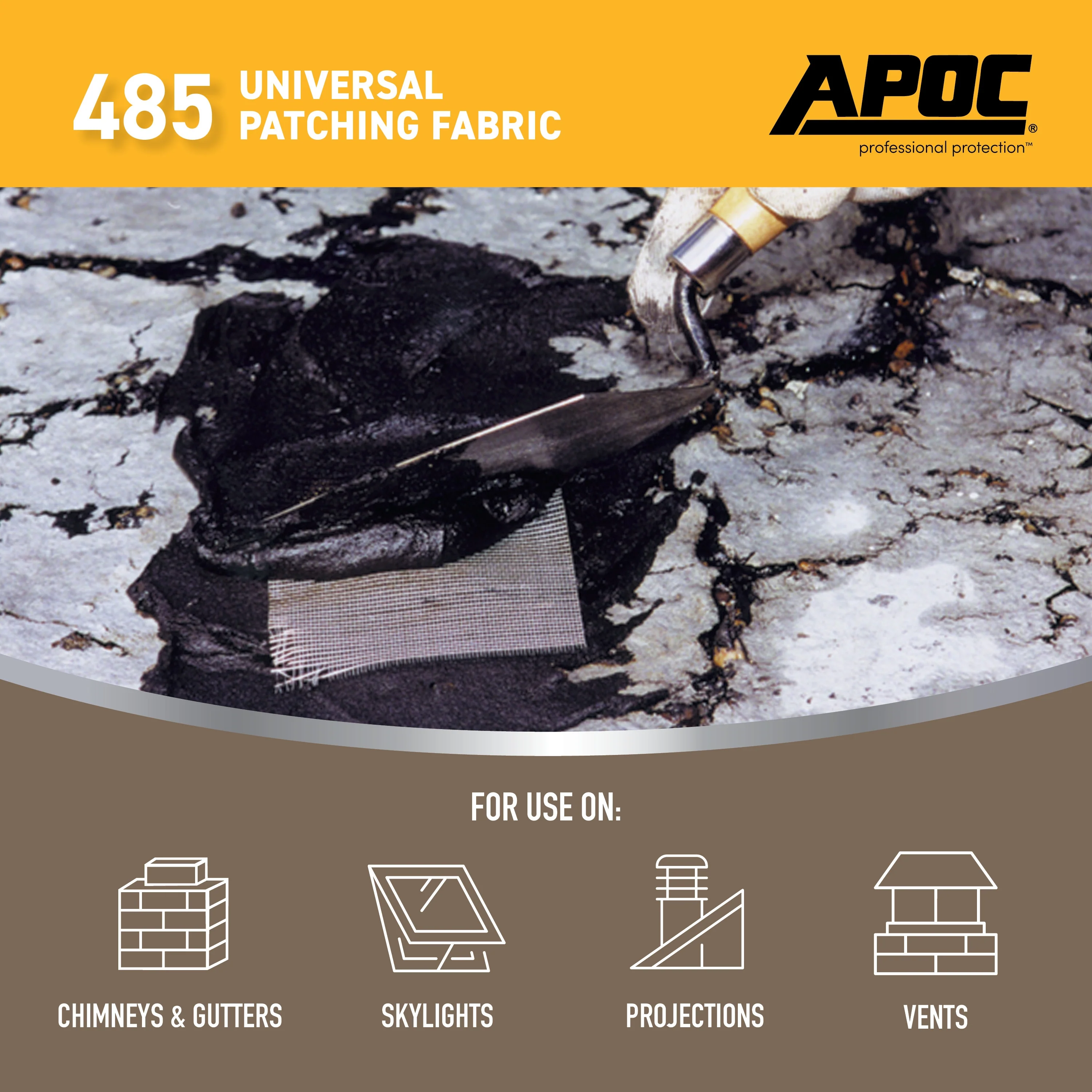 APOC 485 Universal Patching Fabric, Coated Glass – 6 in. x 50 ft Roll - Image 7
