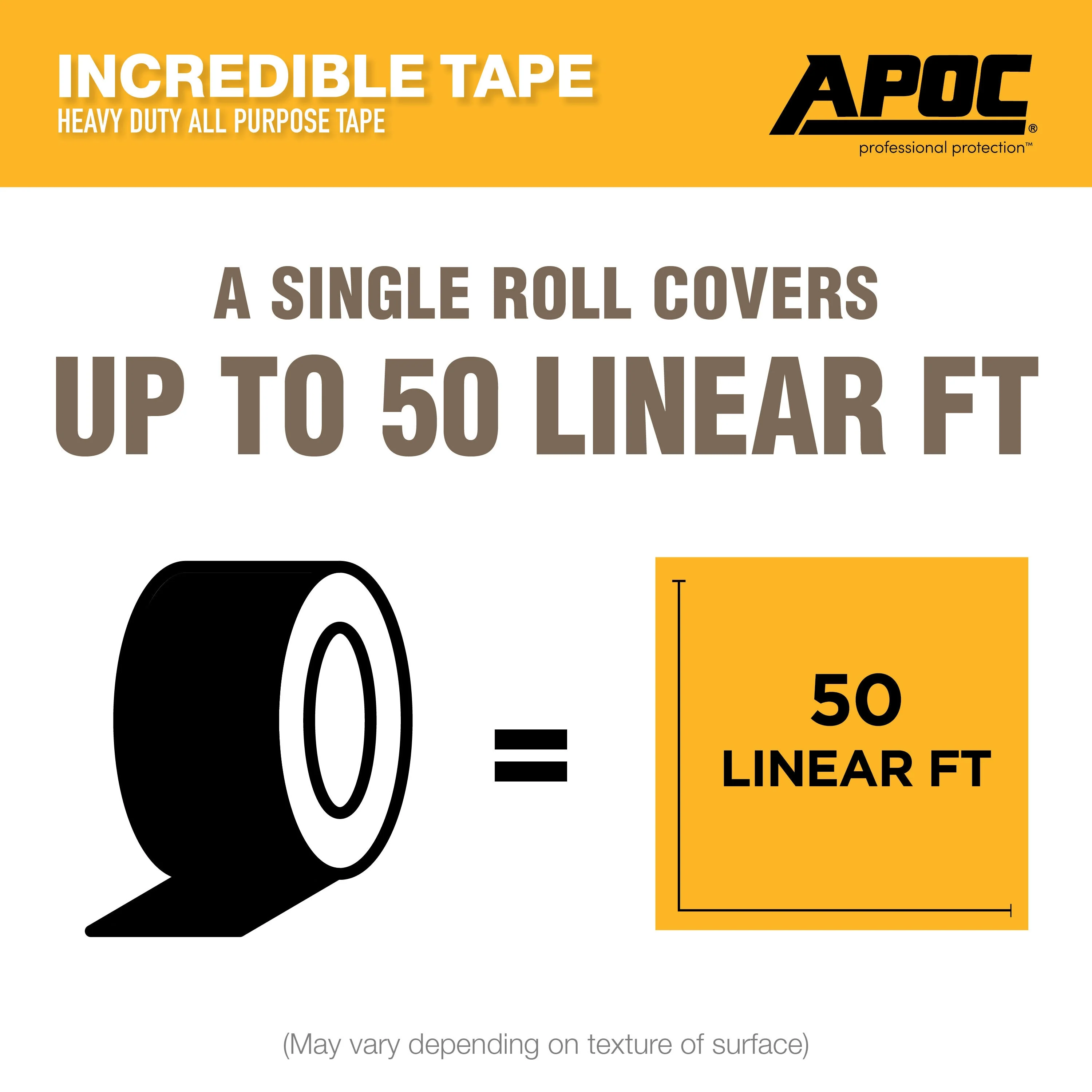 APOC Incredible Tape Fleece-Top Roof Seam Tape, 4 in x 50 ft - Image 3