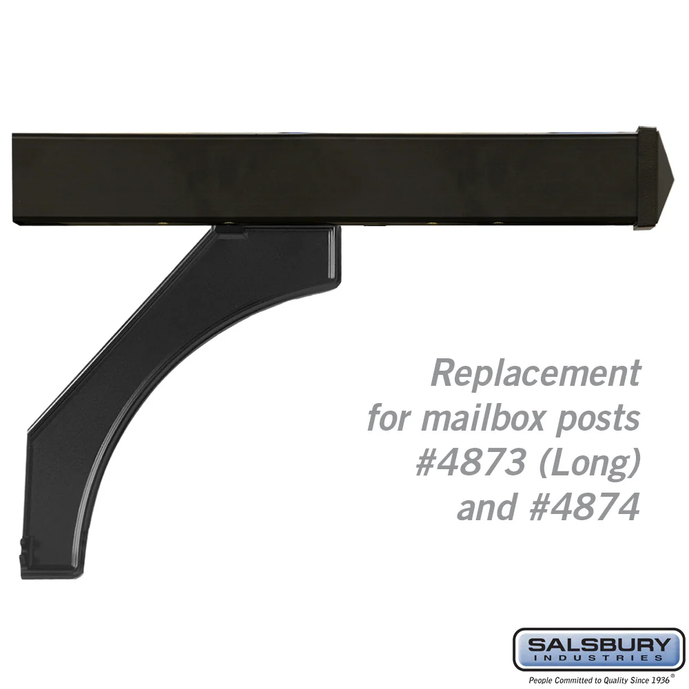 Arm Kit Replacement for Deluxe Mailbox Post for Two Mailboxes - Black
